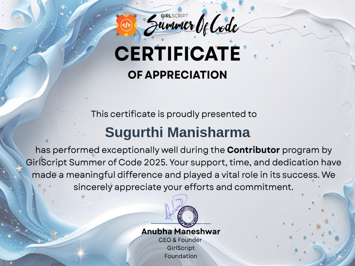 GirlScript Summer of Code 2025